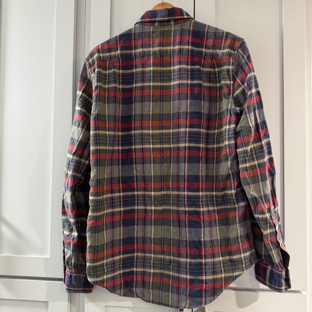 Lacoste‎ Men’s Plaid Flannel Button Down Casual Shirt Double Pocket sz 38 Small - Picture 3 of 7
